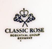 Rosenthal aranyozott virágmintás csészealj és csésze, matricás, hibátlan, jelzett, d: 9 és  14 cm