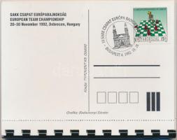 1992 Sakk csapat Európa bajnokság; képeslapfüzet Badacsonyi Sándor grafikáival / European chess cham...