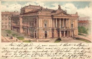 Brno, Brünn; theatre, litho (b)