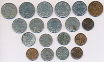 Svájc 1850-1964. 1r-1/2Fr 19db fémpénz közte, 1850BB 5r Billon, 1964B 1/2Fr Ag T:vegyes Switzerland 1850-1964. 1 Rappen - 1/2 Franc 19pcs of metal coins including, 1850BB 5 Rappen Billon, 1964B 1/2 Franc Ag C:mixed