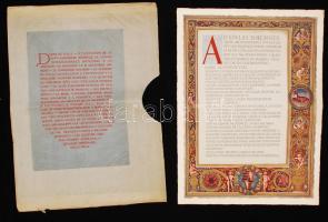 1926 a Szállodások Nemzetközi Egyesületének 51. közgyűlése keretében rendezett díszebéd étlapja, magyar, francia és latin nyelven