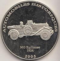 Kongó 2003. 10Fr "MG Bullnose - 1924" T:PP
Congo 2003. 10 Francs CuNi "MG Bullnose - ...