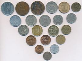 21db vegyes külföldi fémpénz, közte "Dél-Afrika", "Jugoszlávia", "Nagy-Britannia" T:vegyes 21pcs of mixed coins, including "South-Africa", Yugoslavia", "Great Britain" C:mixed