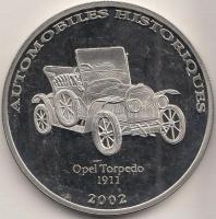 Kongó 2002. 10Fr "Opel Torpedo - 1911" T:PP Congo 2002. 10 Francs CuNi "Opel Torpedo - 1911" C:PP