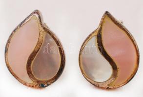 Női, ezüst nyaklánc medállal és fülbevalóval. Ag, bruttó súly:13,3gr