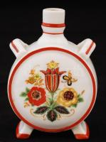 Zsolnay mini kulacs, kézzel festett, jelzett, hibátlan, m:9 cm