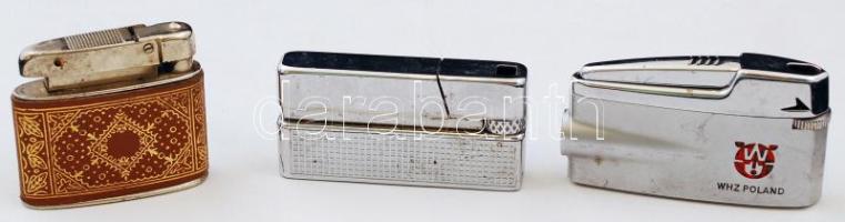 3 db modern fém öngyújtó