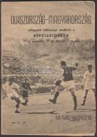 1955 Az Olaszország-Magyarország válogatott labdarúgó mérkőzése a Népstadionban, programfüzet, 32p
