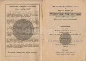 1955 Az Olaszország-Magyarország válogatott labdarúgó mérkőzése a Népstadionban, programfüzet, 32p
