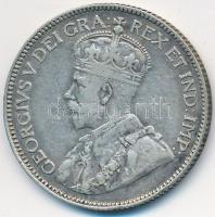 Kanada 1914. 25c Ag "V. György" T:2- Canada 1914. 25 cents Ag "George V" C:VF