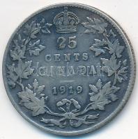 Kanada 1919. 25c Ag "V. György" T:2-
Canada 1919. 25 cents Ag "George V" C:VF