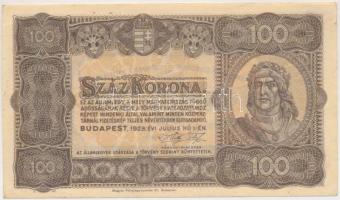 1923. 100K "Magyar Pénzjegynyomda Rt. Budapest" T:I-,II