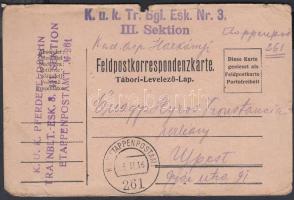 Levánszky Jenő: Ételosztás. Ceruza, papír, jelzett, 1915 tábori levelező lap "K.u.K. Pferdefeldbahn Nr. 3" felirattal, kis szakadásokkal