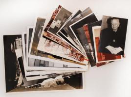 cca 1950-1980 Balogh István páterrel, szegedi plébánossal kapcsolatos fotók, 35 db, 7x11 és 24x18 cm közötti méretekben