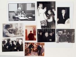 cca 1950-1980 Balogh István páterrel, szegedi plébánossal kapcsolatos fotók, 35 db, 7x11 és 24x18 cm...