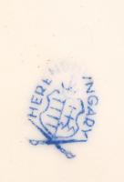 Herendi Viktória mintás ovális áttört tál, kézzel festett, jelzett, hibátlan, 26×16 cm