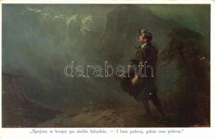 20 db RÉGI főleg használatlan motívumlap; szignós művészlapok (W. Kossak, Fr. Zmurko) / 20 old mostl...