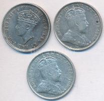 Kanada 1902-1938. 5c Ag (3x) "VII. Edvárd" + "VI. György" T:2,2-
Canada 1902-193...
