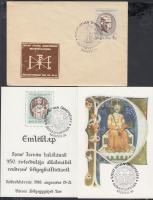 1988 Székesfehérvár Szent István ünnepségek 2 féle emléklap és boríték