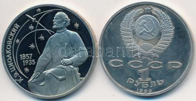 Szovjetunió 1987. 1R Cu-Ni "130 éve született Konsztantyin Ciolkovszkij" + 1990. 1R Cu-Ni "Zsukov marsall" T:PP ujjlenyomatos Soviet Union 1987. 1 Rouble Cu-Ni "130th Anniversary - Birth of Constantin Tsiolkovsky" + 1990. 1 Rouble Cu-Ni "Anniversary - Marshal Zhukov" C:PP fingerprint, 2(PP)