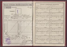 1941 Bp., M.Kir.Honvédelmi Minisztérium 4. osztálya által kiállított Kerba igényjogosultsági igazolv...