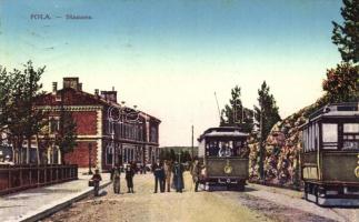 Pola, Stazione / tramway station, trams (EK)