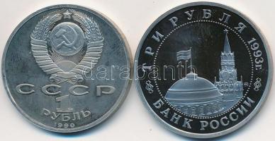 Szovjetunió 1990. 1R Cu-Ni "500 éve született Francisk Scorina" + Oroszország 1993. 3R Cu-...
