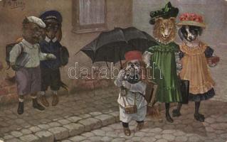 Dog students, T.S.N. Serie 1672. (6. Dess.) s: Arthur Thiele (EK)