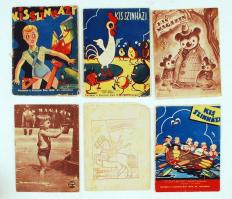 cca 1930-1940 34 db régi kiadvány, ritkaság: Meseország a Filmszínház gyermeklapja, Kis Magazin, Kis...