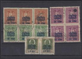 1934 29 db Váltóilleték bélyeg összefüggésekben