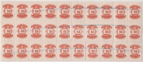 1946 Okmánybélyeg 2 klf érték csíkokban, egyik 30-as ívdarabban