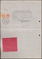 1948 Vegyipari számla Bern Kantonból okmánybélyegekkel