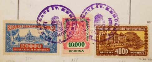 1926 Házassági anyakönyvi kivonat illetékbélyegekkel