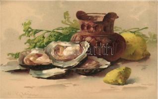 5 db E. Klein szignós VIRÁG motívumlap / 5 E. Klein floral art postcards