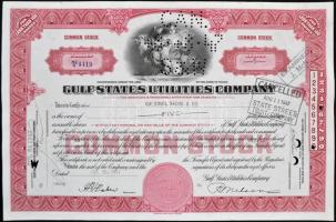 Amerikai Egyesült Államok 1947-1953. "Gulf States Utilitie Company" részvényelismervénye 5...