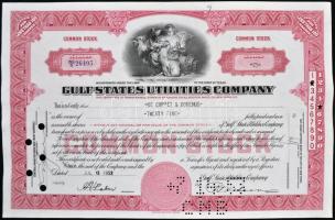 Amerikai Egyesült Államok 1947-1953. "Gulf States Utilitie Company" részvényelismervénye 5...