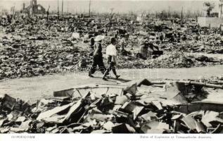 Hiroshima, Memorial sceneries of a bombed Hiroshima - 9 unused postcards from the 1950s