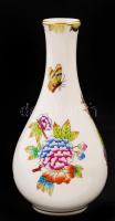 Herendi Viktória mintás váza, kézzel festett, jelzett, hibátlan, m:16 cm 