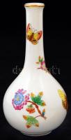Herendi Viktória mintás váza, kézzel festett, jelzett, hibátlan, m:16 cm