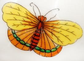 Herendi Viktória mintás váza, kézzel festett, jelzett, hibátlan, m:16 cm