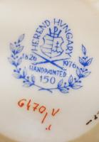 Herendi Viktória mintás váza, kézzel festett, jelzett, hibátlan, m:16 cm