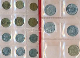 Görögország ~119db-os fémpénz gyűjtemény 2 éremtartó albumban, benne ezüst darabok T:vegyes
Greece ~...