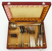 Hiánytalan 6 személyes, 25 darabos alpakka étkészlet eredeti dobozában