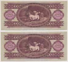 1960. 100Ft (2x) sorszámkövetők T:I