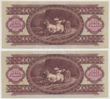 1962. 100Ft (2x) sorszámkövetők T:I