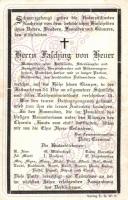 Herrn Fasching von heuer / Invitation for the carnival, funeral of the carneval prince, humorous card (EK)