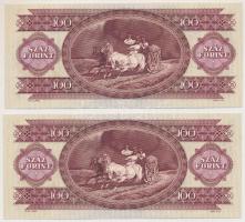1989. 100Ft (2x) sorszámkövetők T:I