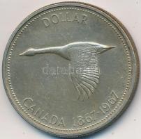 Kanada 1967. 1$ Ag "100 éves a Konföderáció" T:2,2-
Canada 1967. 1 Dollar "Confederat...