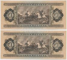 1965. 50Ft (2x) sorszámkövetők T:I- kis hajlások