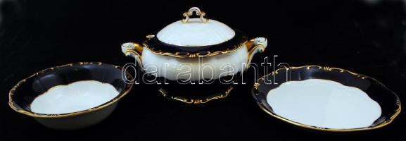 Zsolnay Pompadour hiányos étkészlet, jelzett, hibátlan, összesen: 23 db
